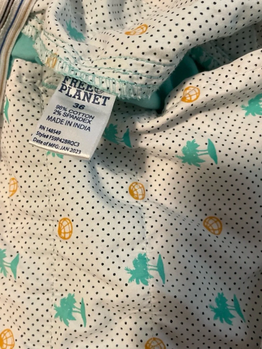 Free Planet Aqua Flat Front Men's Shorts